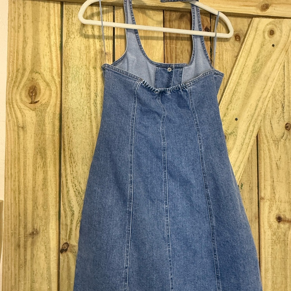 Blue Denim Mini Dress - Picture 2 of 4